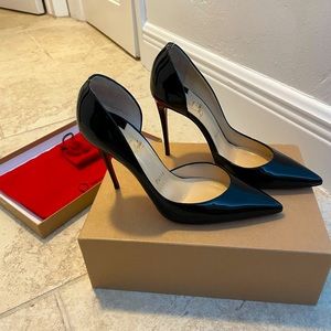 Christian Louboutin Iriza Patent Open-Side Red Sole Pump